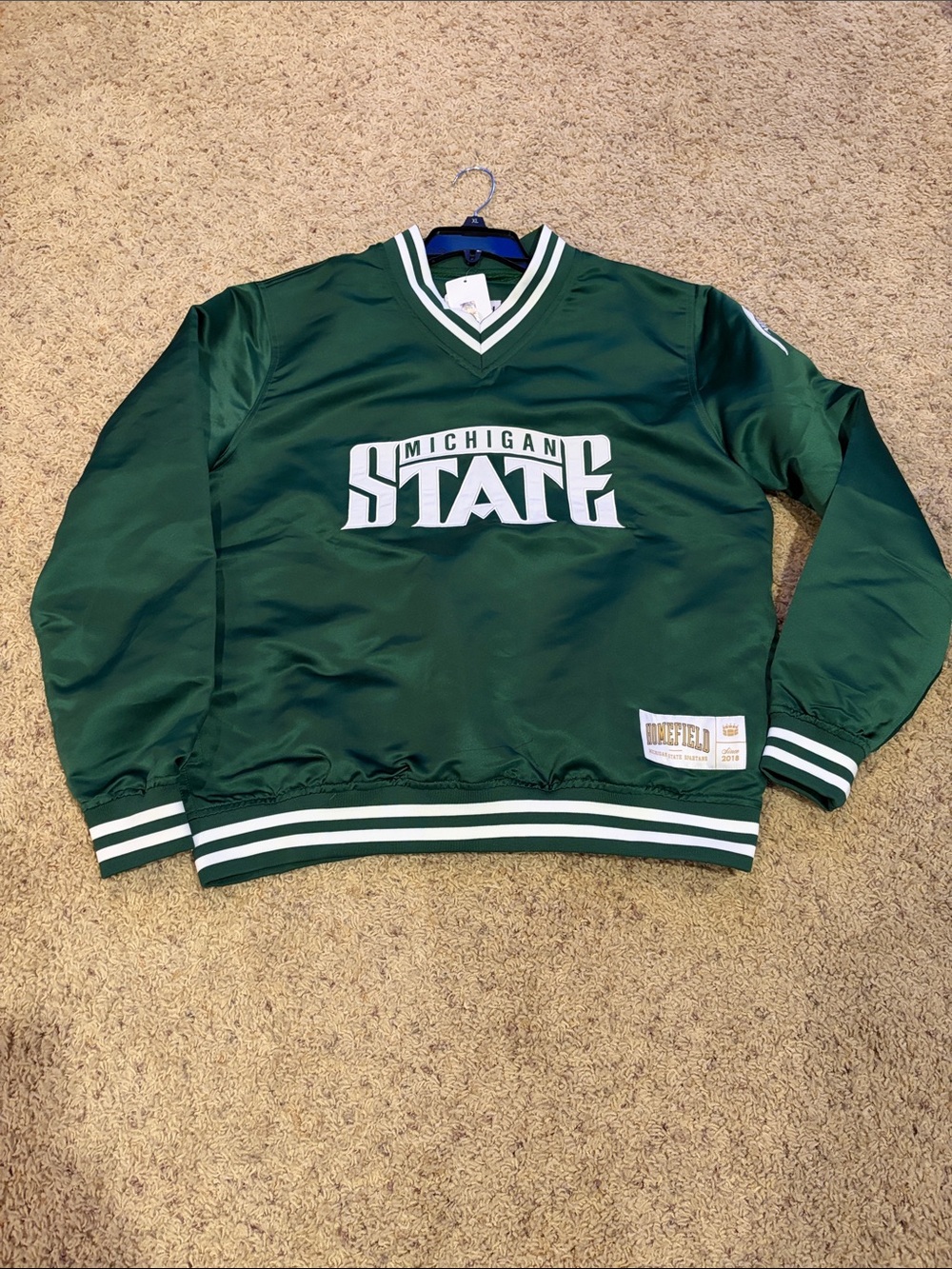 Michigan State Green Pullover V-Neck Jacket